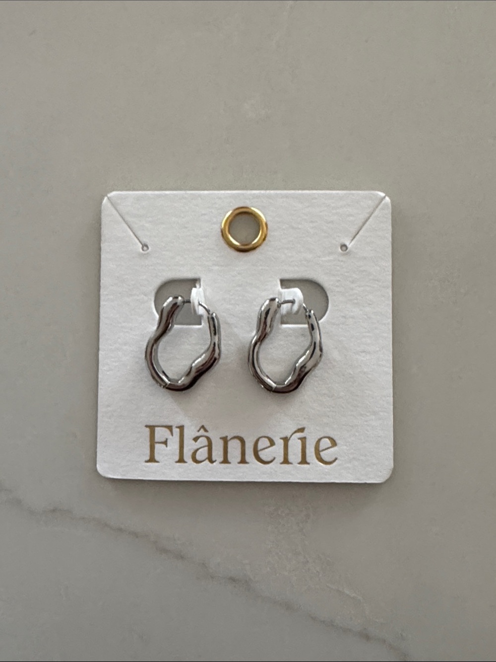 Silver Wavy Hoop Earrings